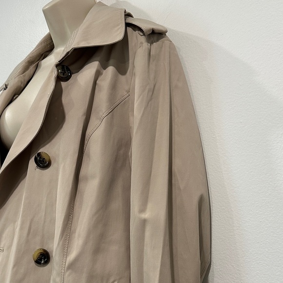 London Fog Beige Double-Breasted Water Resistant Trench Coat - Picture 5 of 16
